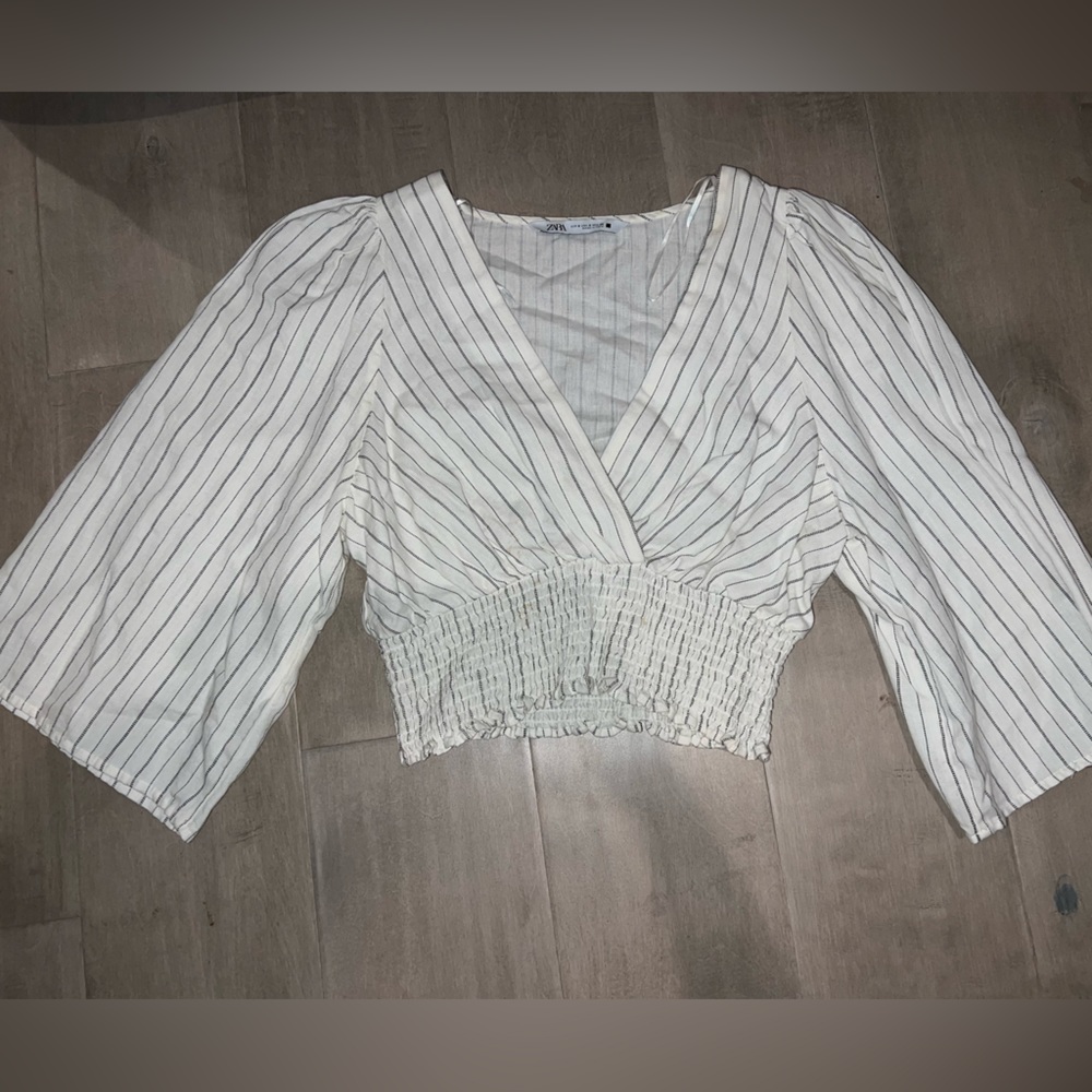 Zara cream/ black top size s